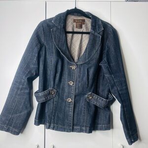Women's Classic Denim Jacket - Dark Blue